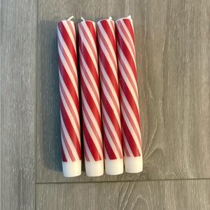 Threshold 4 pack Candy Cane Taper Candle Set